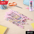 Cartoon Wooden Pencil Set – 50 Pieces for Kids' Creativity