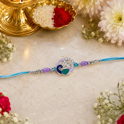 Designer Rakhi displayed on surface