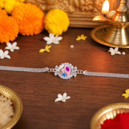 Stylish Peacock Design Rakhi Bracelet for Raksha Bandhan (1 Pc)