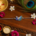 Rakshabandhan Silver Peacock Rakhi – Stylish & Traditional Design