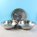 Stainless Steel Mixing Bowl Set – 3-in-1 Multifunction Kitchen Bowls