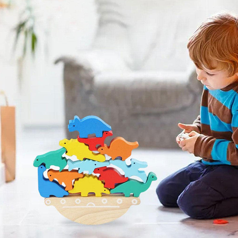 Dino Tumble Tower Balancing Game – Fun Dinosaur Stacking Toy for Kids