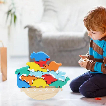 Dino Tumble Tower Balancing Game – Fun Dinosaur Stacking Toy for Kids