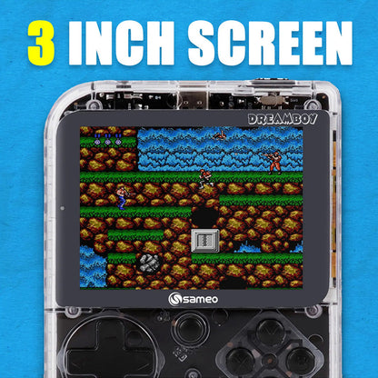DreamBoy Retro Handheld Game Console with 500 Built-in Classic Games, TV Output & Rechargeable Battery