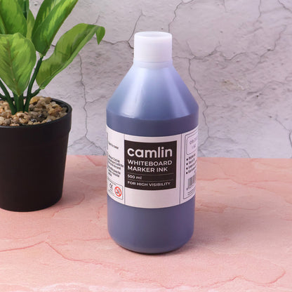 Camlin Blue Whiteboard Marker Ink – High Visibility Refill Bottle (500 ml)