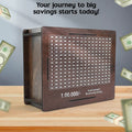 Wooden Savings Challenge Money Bank – ₹1,00,000 Goal Tracker