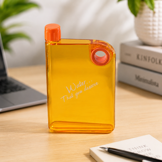 Slim Water Bottle – Notebook Design, 380ml | Own Hydrate