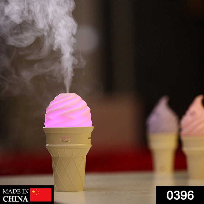 0396 Ice Cream Design LED Humidifier for Freshening Air & Fragrance (Multicoloured)