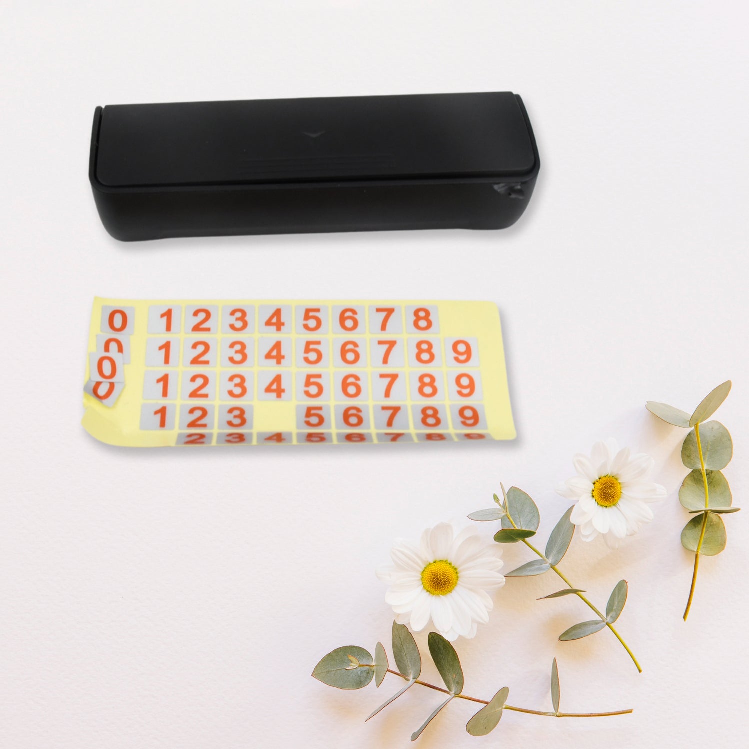 Temporary Car Parking Mobile Number Display with Numbers Stic
