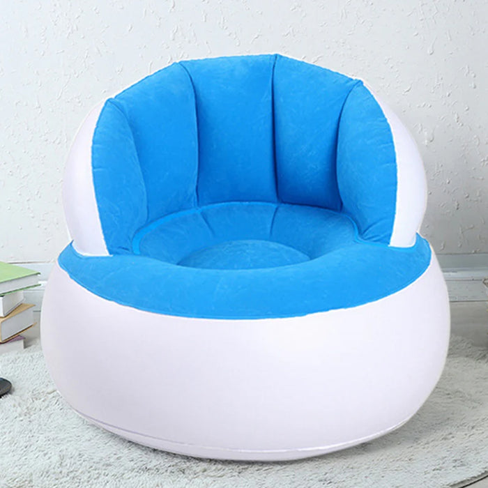 Kids inflatable sofa chair with backrest & Foot Air Pump with Hose (1 Set / 85x74 Cm Approx)