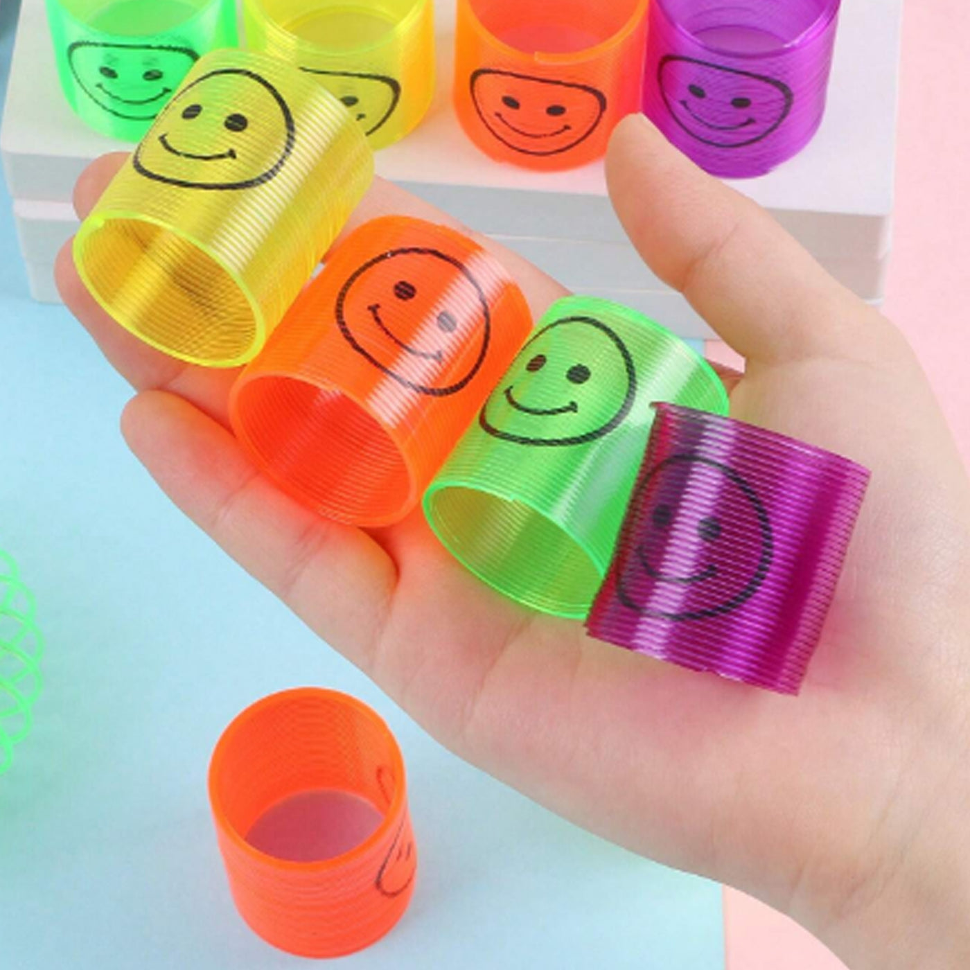 Multicolor Magic Smiley Spring, Spring Toys, Slinky, Slinky Spring Toy ...