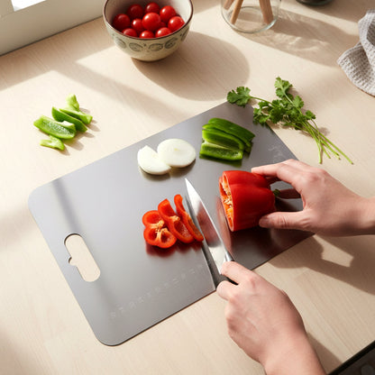 Kitchen Prep Combo – Stainless Steel Chopping Board, Kitchen Knife & Vegetable Peeler