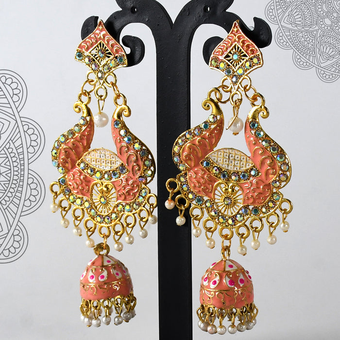 Elegant Long Jhumka Earrings with Intricate Detailing for a Bold Statement