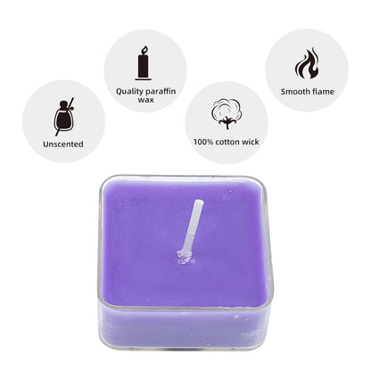 Smokeless Scented Acrylic Lavender Tealight Candles | Scented Acrylic Tealight Candle Set of 1 for Home Decoration and Celebrations | Long Burning Time Candle, Diwali (1 Pc / Mix Color)
