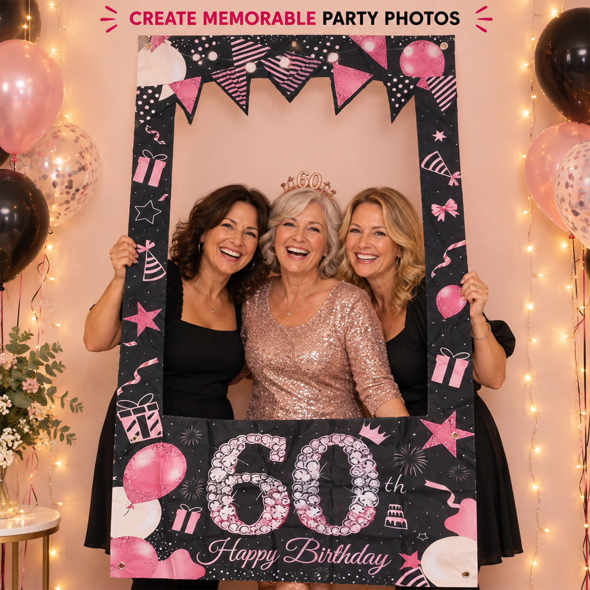 Birthday Photo Booth Backdrop Curtain for Birthday Party Decor (90x180 Cm)