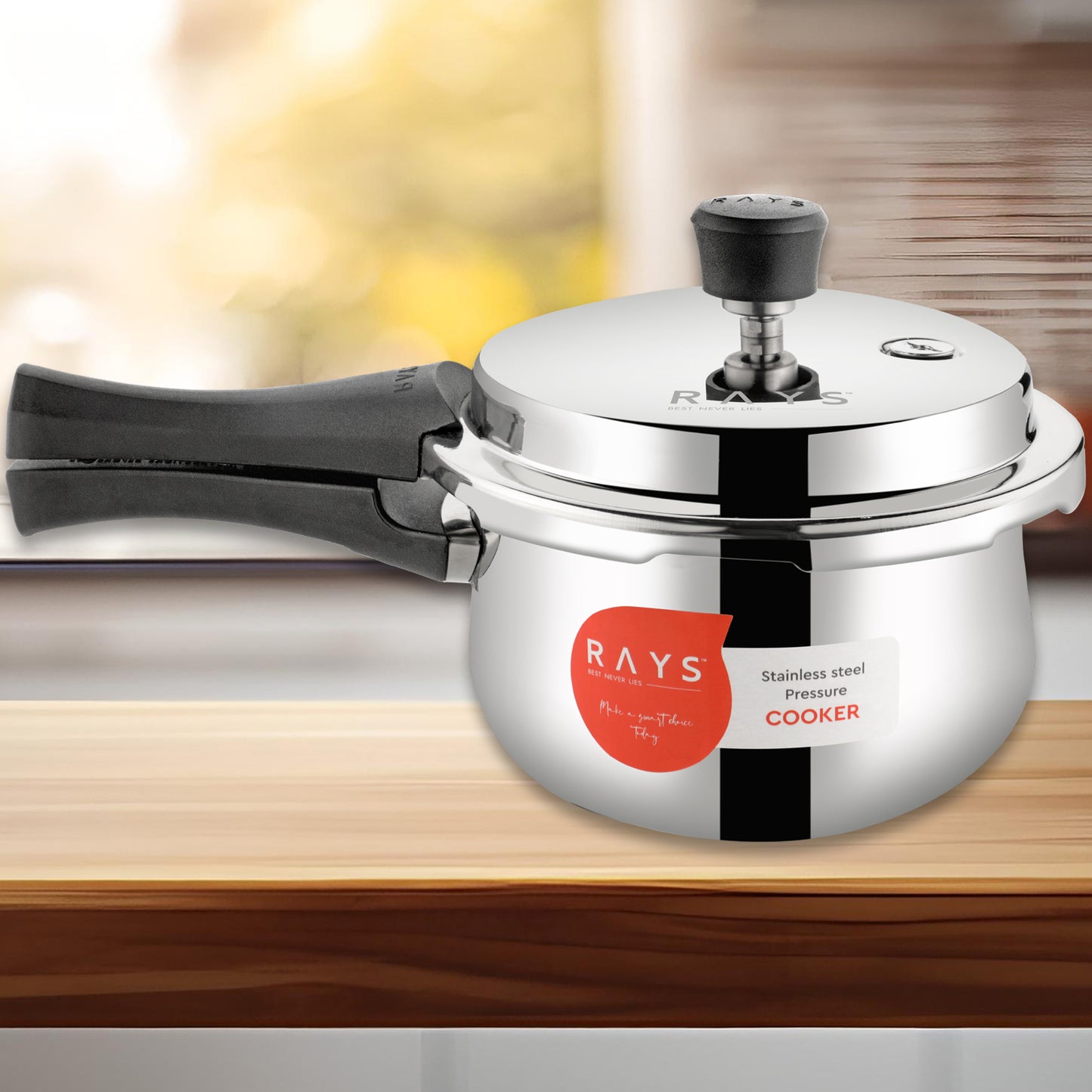 Stainless Steel Rays Fusion Pressure Cookers With Outer Lid