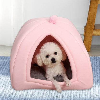 Luxury Igloo-Style Pet Tent Bed for Small Dogs and Cats (1 Pc)