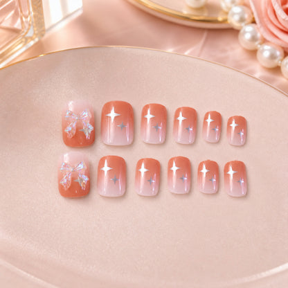 Artificial False Nail Set with Mix Design fake nails - (1 Set)