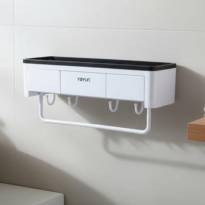 Wall Mounted Multifunctional Bathroom Storage Rack (1 Pc)