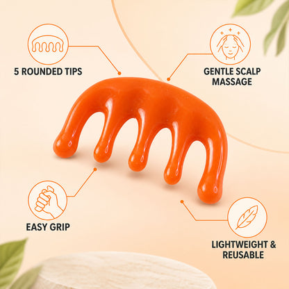 Scalp Massager with Flexible Bristles for Head and Shampooing (1 Pc)