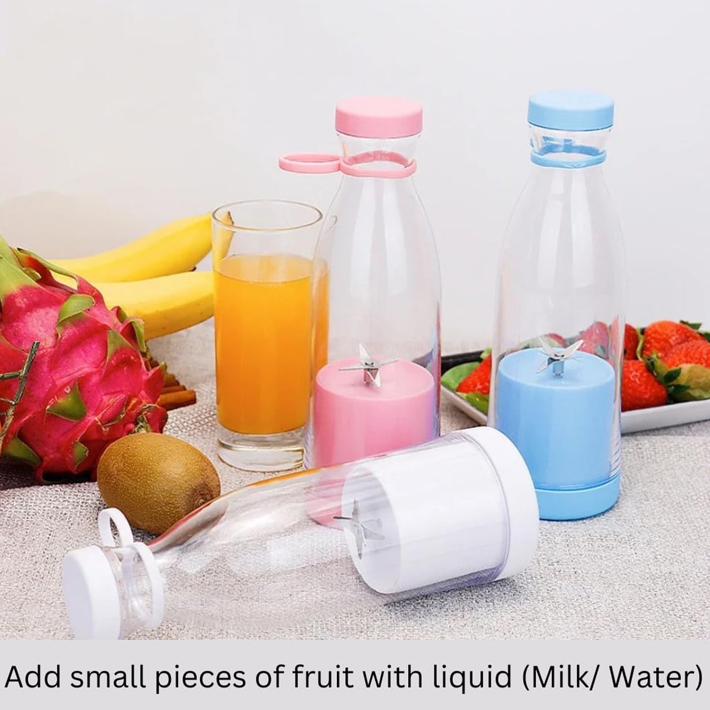Blender Portable Juicer with 6 Blades 380 Ml Multicolor