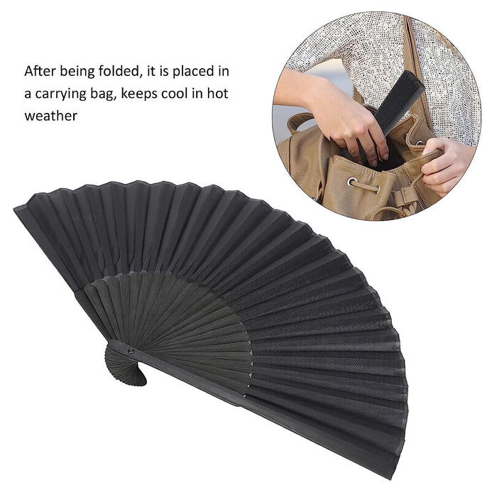 Folding Handheld Pretty Hand Fan Wedding Party Accessory Pocket Sized Fan For Wedding Gift, Party Favors, DIY Decoration, Summer Holidays (1 Pc)