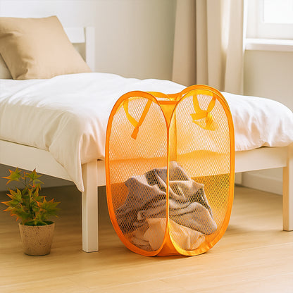 Foldable Pop-Up Mesh Laundry Basket Hamper (1 Pc)