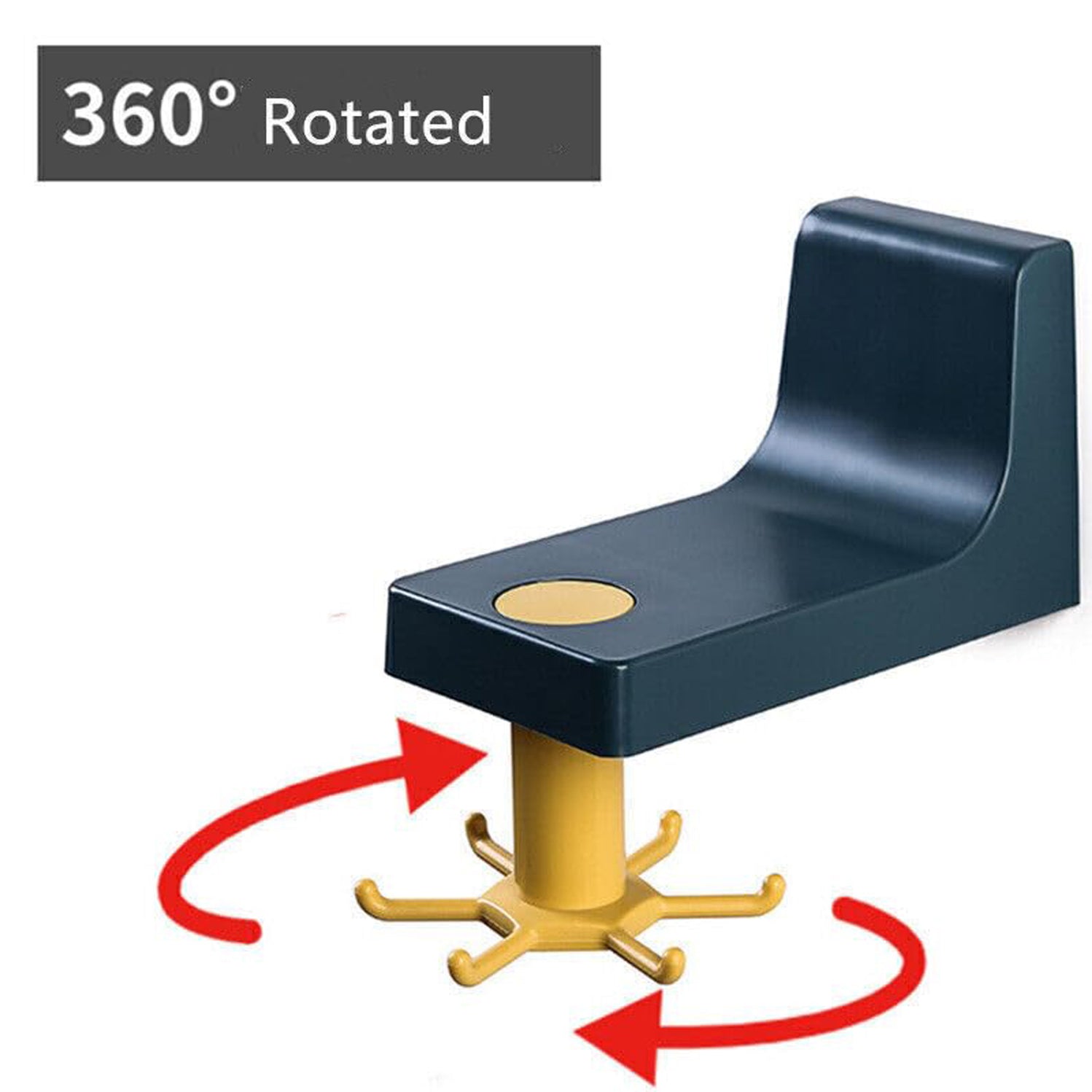 360 Degree Rotating Self Adhesive Plastic Wall Hook Hanger; Multifunct — DeoDap