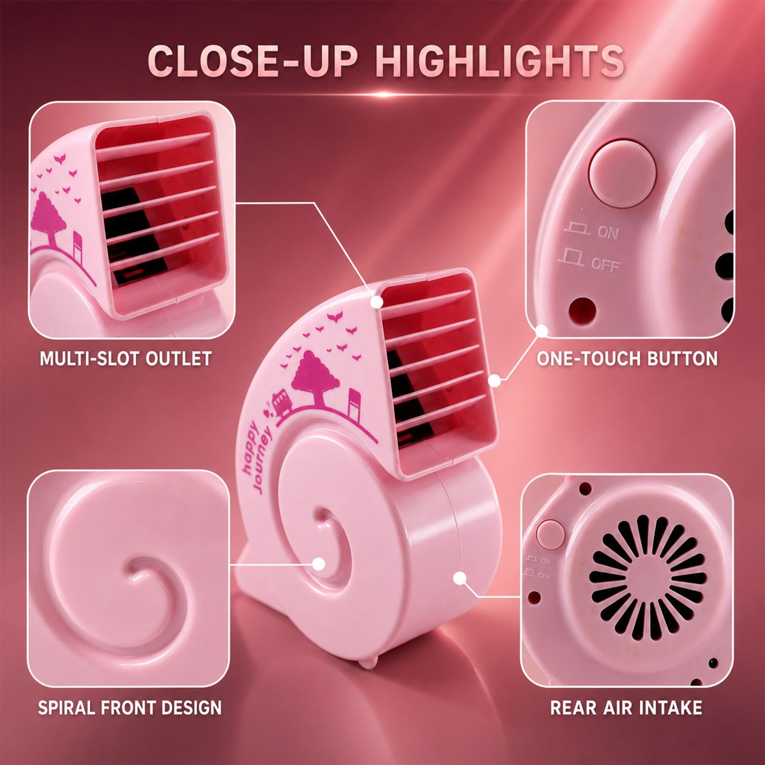 USB Mini Fan – Portable, Quiet & Bright for Any Desk | VoltDesk