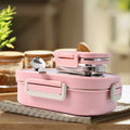 Stainless Steel Lunch Box – Leakproof with Snack Container & Spoon