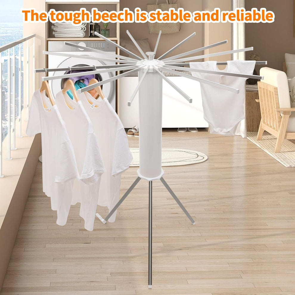 Octopus Rotating Clothes Drying Rack Stand - Foldable & Space Saving