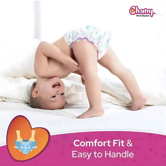 Champs Travel Diapers (Large, 10 Pcs): Leakproof, Soft & Dry, Baby Diaper Pants