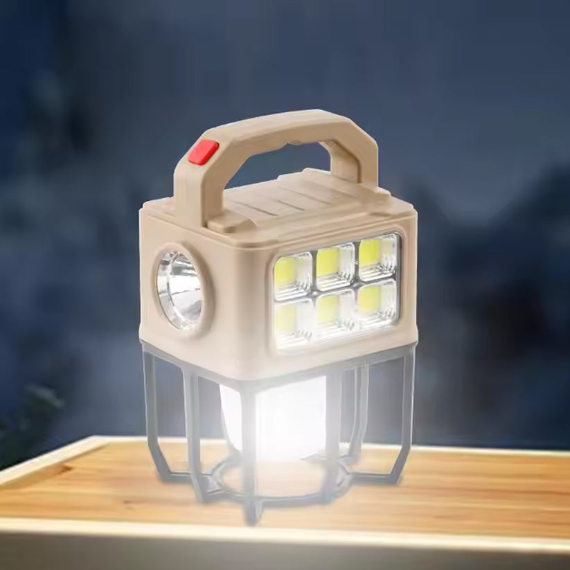 Solar Portable Camping Lantern with 3 Light Modes & USB Charging