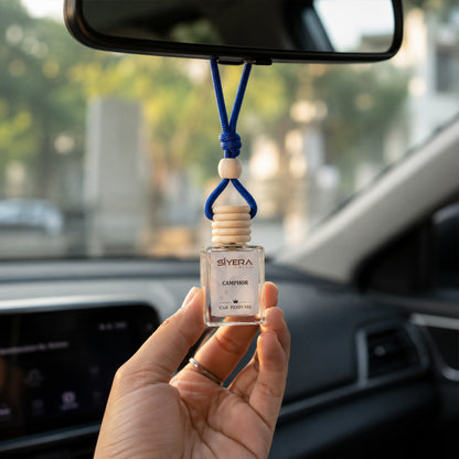 Camphor Car Perfume Hanging Air Freshener with Wooden Cap (1 Pc)