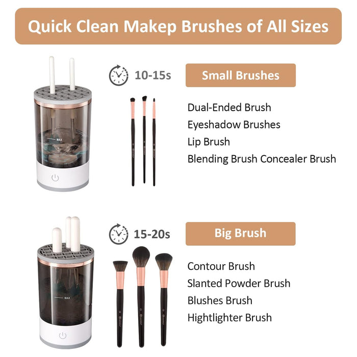 Automatic Makeup Brush Cleaner Fast Electric Brush Cleaner Hand Free Machine Super Clean Brush Washer & Brushes Organizer Tool (1 Pc)