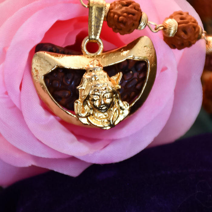 Shiv Pendant with Rudraksha: Divine Protection and Blessings