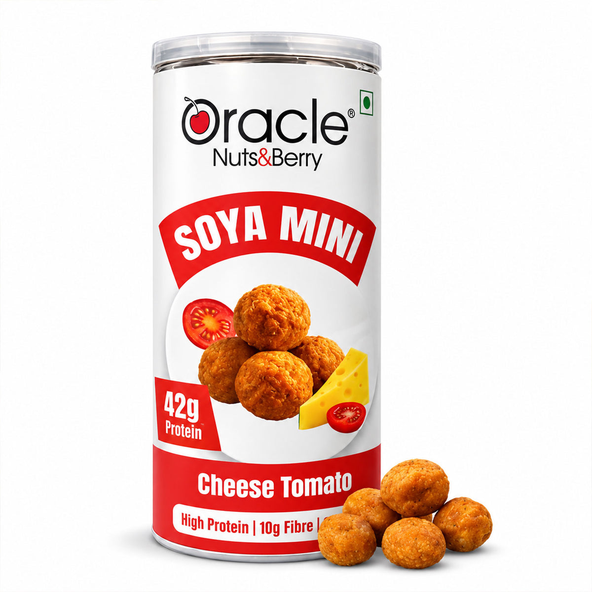 Cheese Tomato Soya Mini Premium High Protein Roasted Crunchy Tasty Soya Bites (120g)