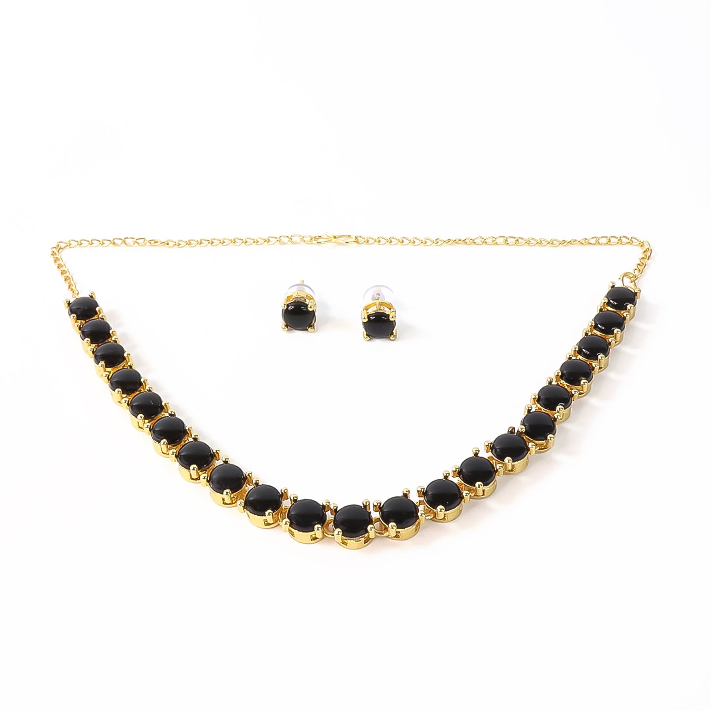 American Diamond Elegant Gold Plated Necklace Set