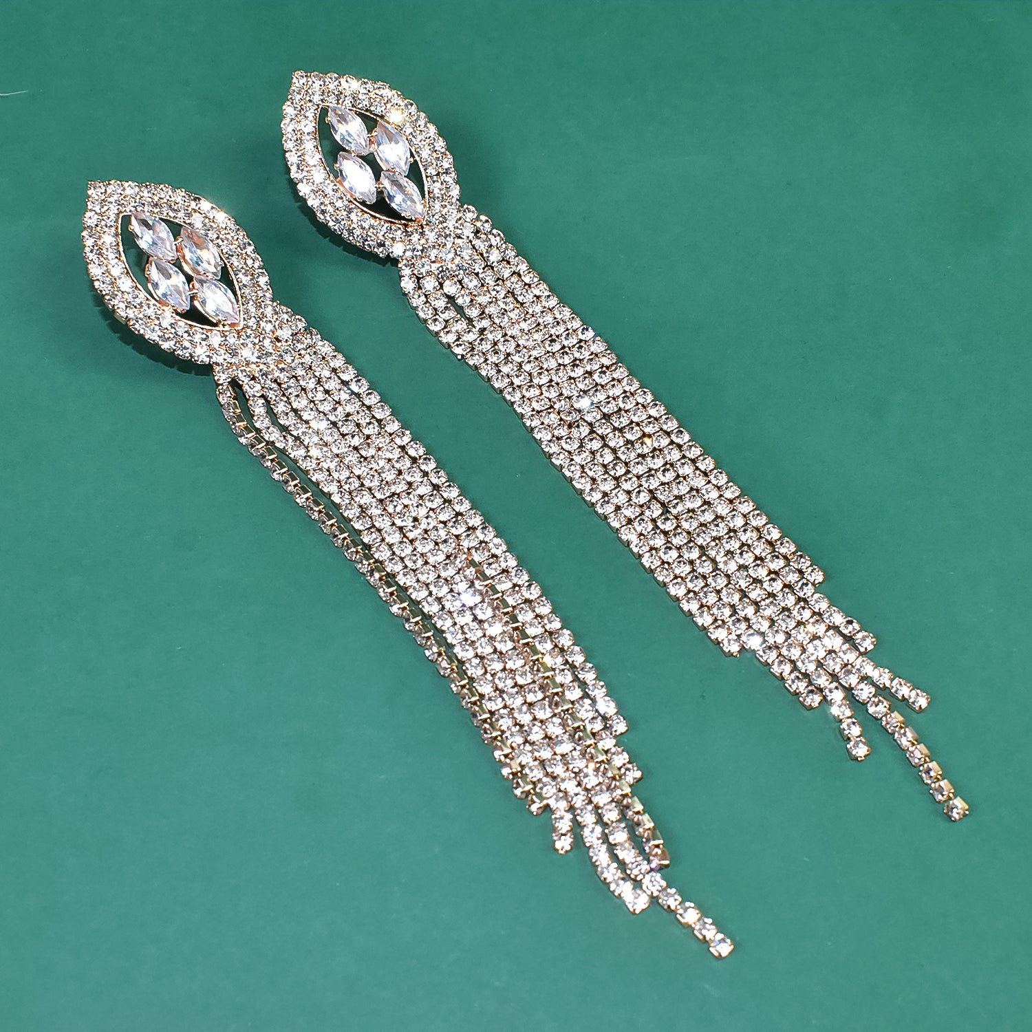 Diamond-Studded Jumka Earrings