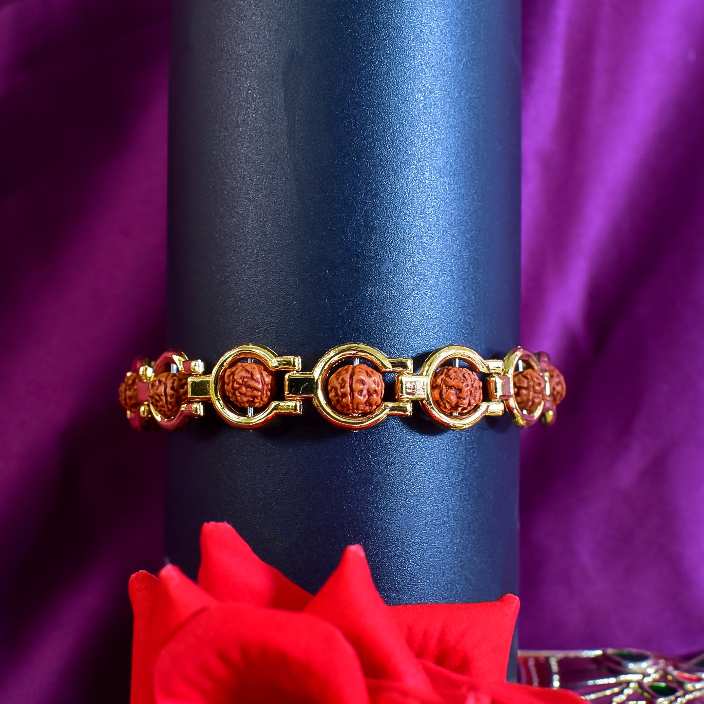 Gold-Plated Rudraksh Bracelet