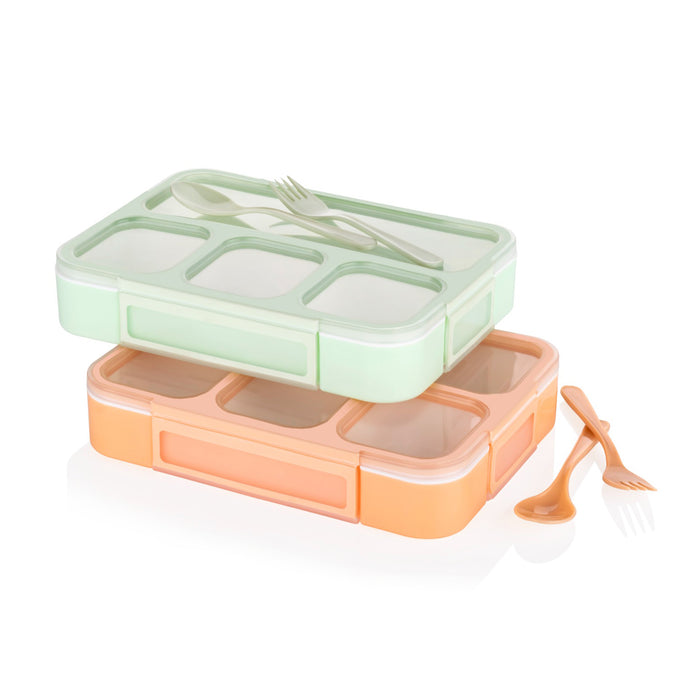 5212 Lunch Box 4 Compartment With Leak Proof Lunch Box For School & Office Use
