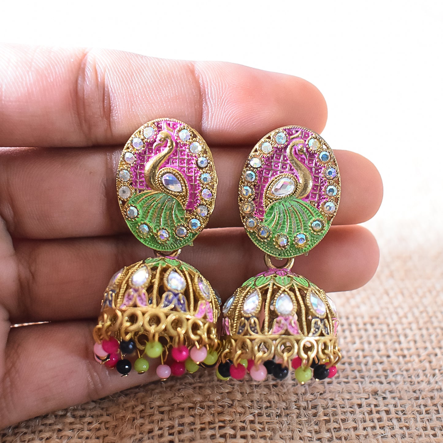 Peacock Styled Alloy Drop & Dangler Earrings