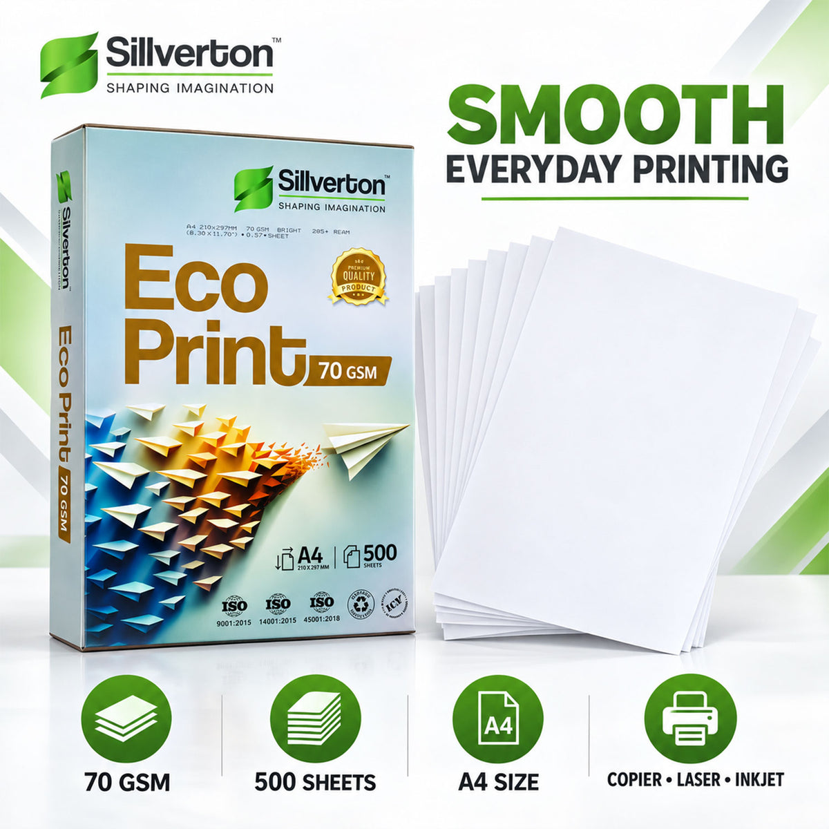 A4 Copier Paper – 500 Sheets of 70 GSM Bright White Paper