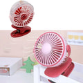 Portable Clip-on Fan – USB, 3-Speed, Light & Spray | DeoDap