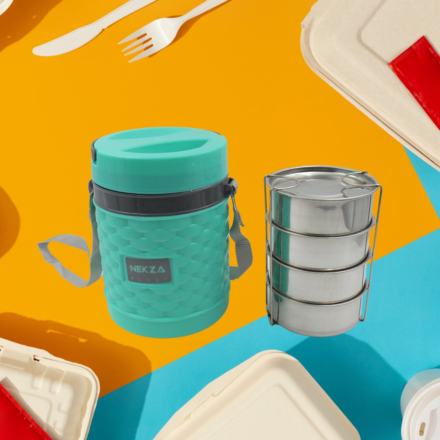 Buy Double Wall Insulated Stainless Steel Tiffin DeoDap