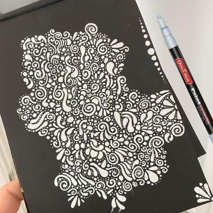 Silver Paint Marker Pen – Extra Fine Permanent Marker for Art, Craft & Industrial Use