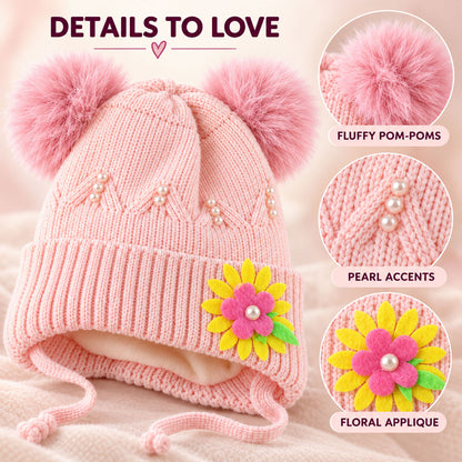 Floral Detail Kids Cap