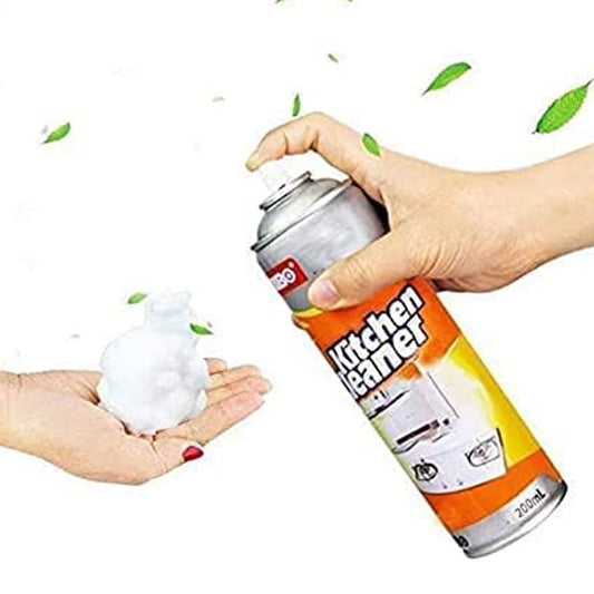 Multipurpose Bubble Foam Cleaner Kitchen Cleaner Spray Oil & Grease Stain Remover Chimney Cleaner Spray Bubble Cleaner All Purpose Foam Degreaser Spray (500 Ml)