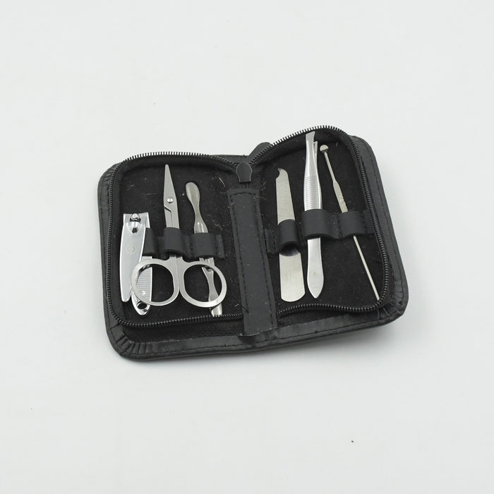 6-Piece Nail Clippers Kit with Travel Case: Professional Manicure Set, Stainless Steel