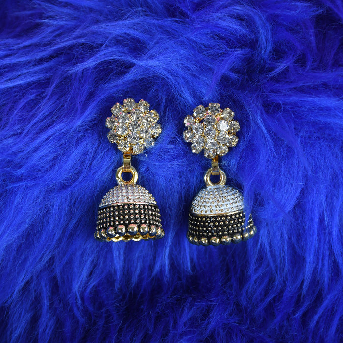 Multicolour earrings jhumkas (12 Pair Set)